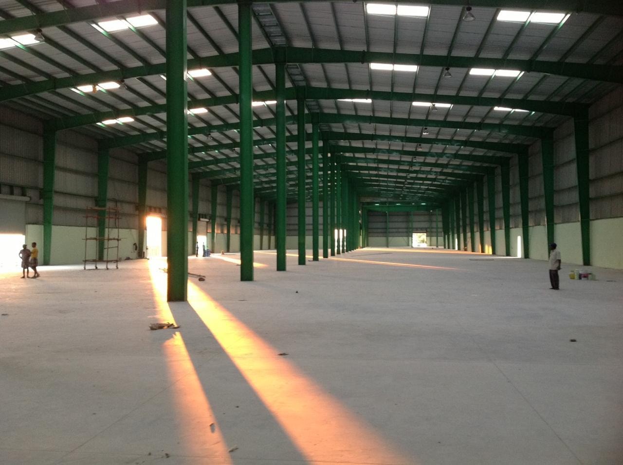 Warehousing facility interior — large span structure